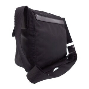 Prada Leather Nero Crossbody messenger Tessuto bag saffiano Black
